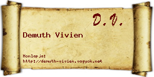 Demuth Vivien névjegykártya