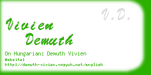 vivien demuth business card